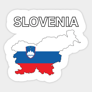 Slovenia Flag Map Sticker
